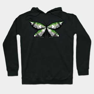 Fly With Pride: Aromantic Flag Butterfly Hoodie